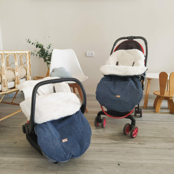 Porta Enfant de coche y butaca - Azul gastado