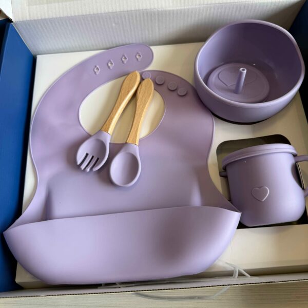Set Primeras Comidas Elefante Silicona 8 pzas